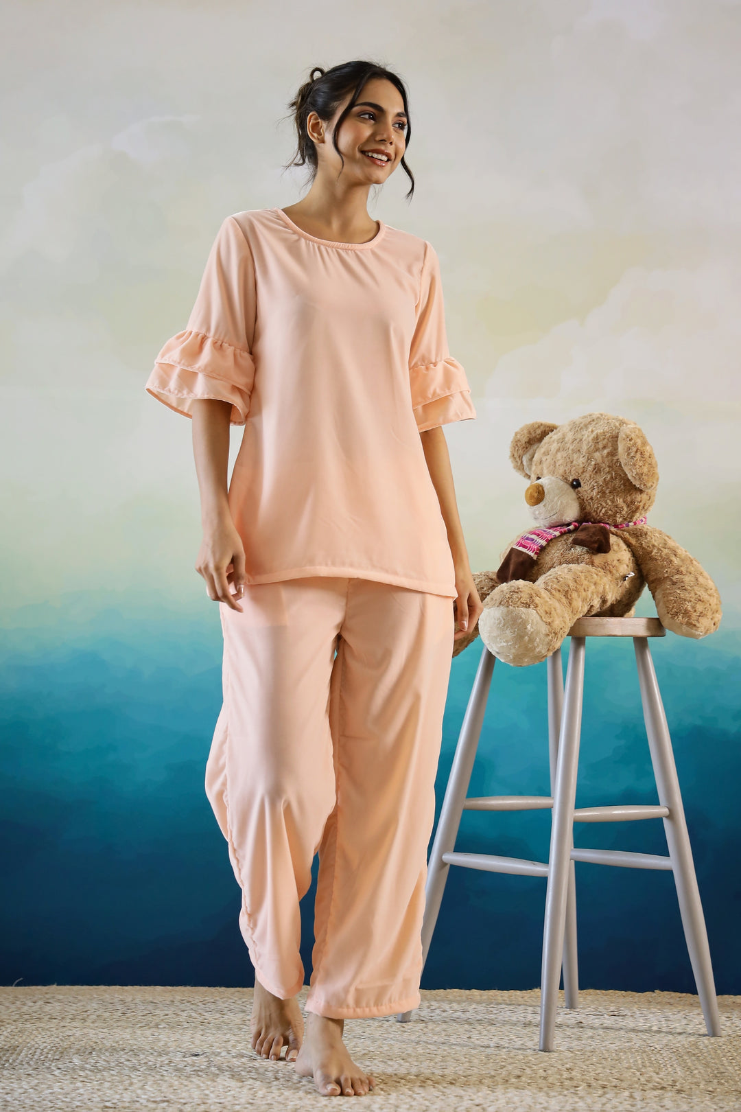 Peach Winter Wear | Co-Ord Set | Shop stylish women's clothing online at Label Flavia |