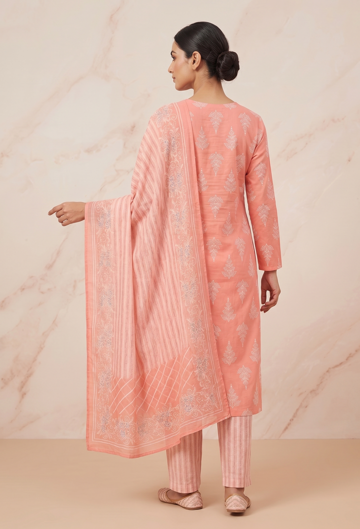 Pushpanjali Cotton Suit Set