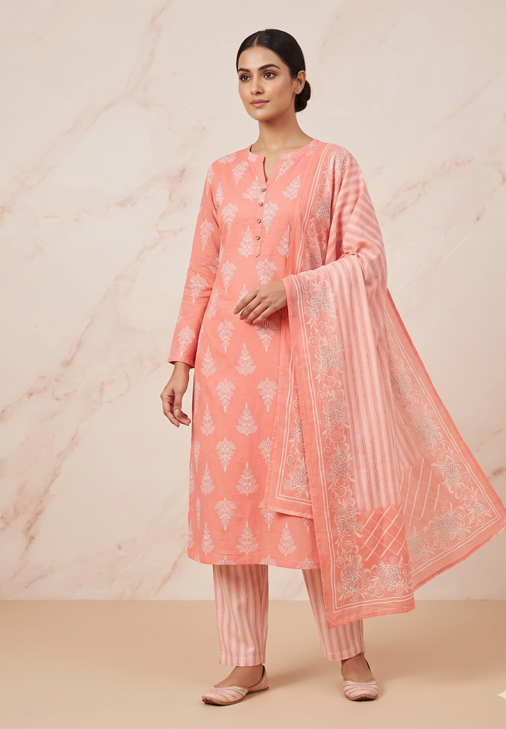Pushpanjali Cotton Suit Set