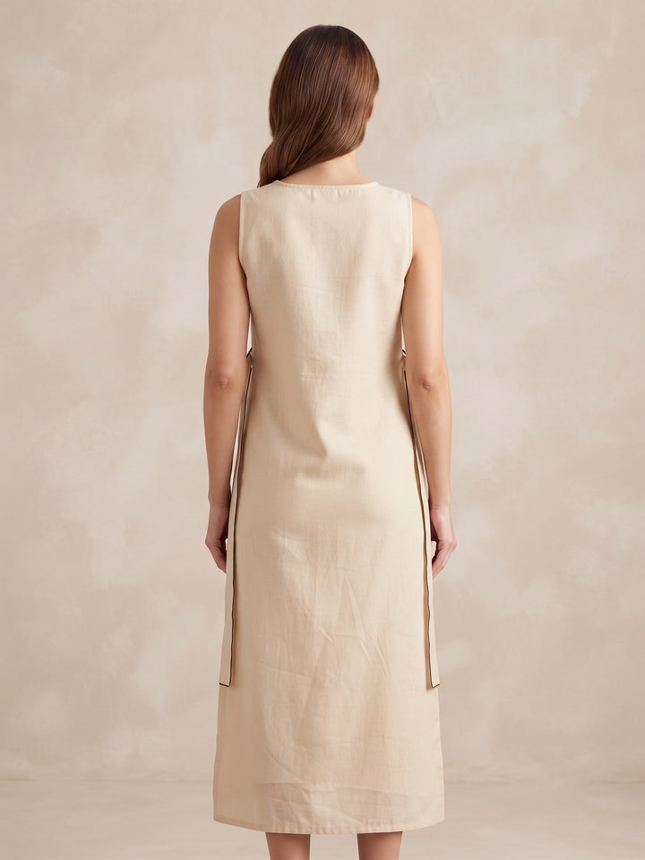 Ivory Garden Embroidered A-Line Dress