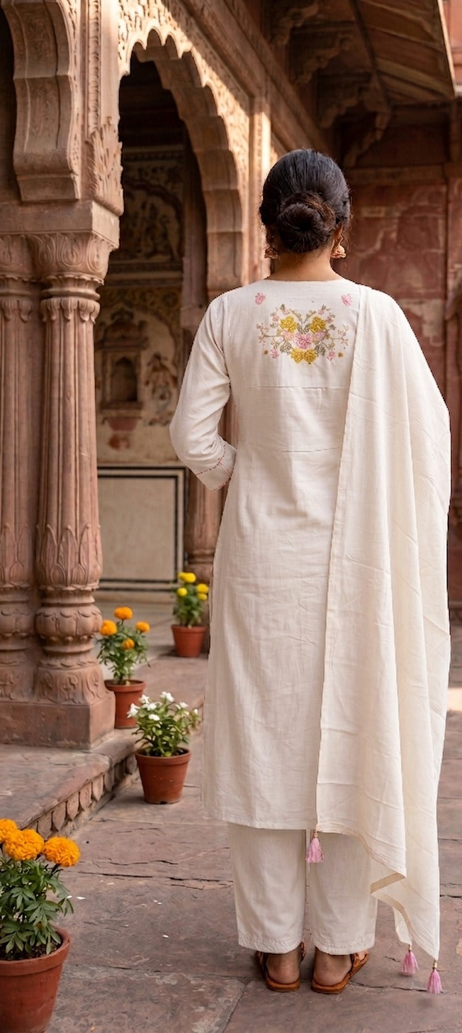 Meherbloom Artisan Cotton Kurta Set
