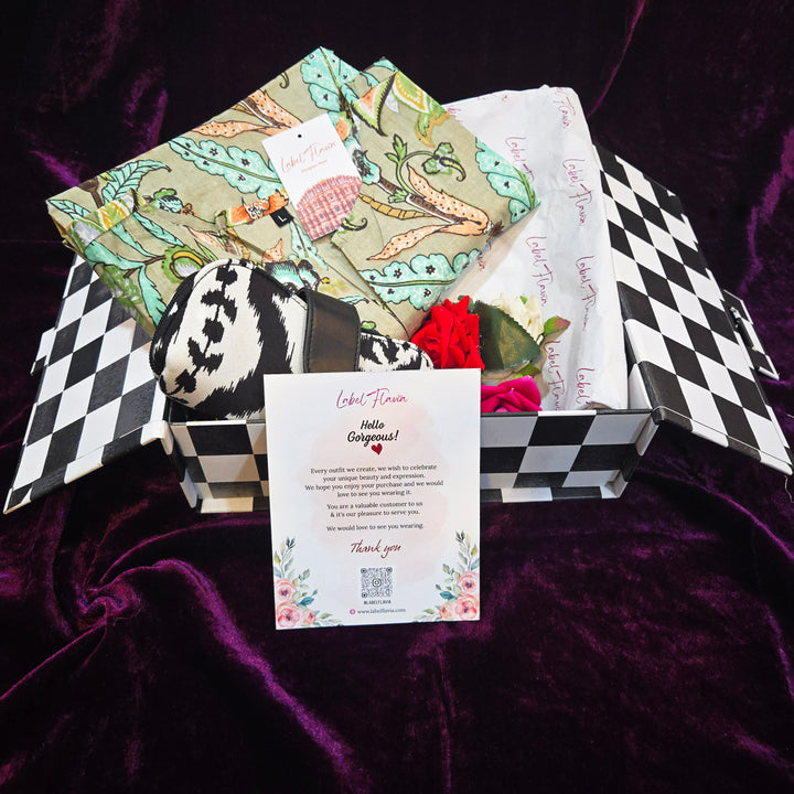 Checkered Gift Box – Stylish, Sustainable, and Full of Love