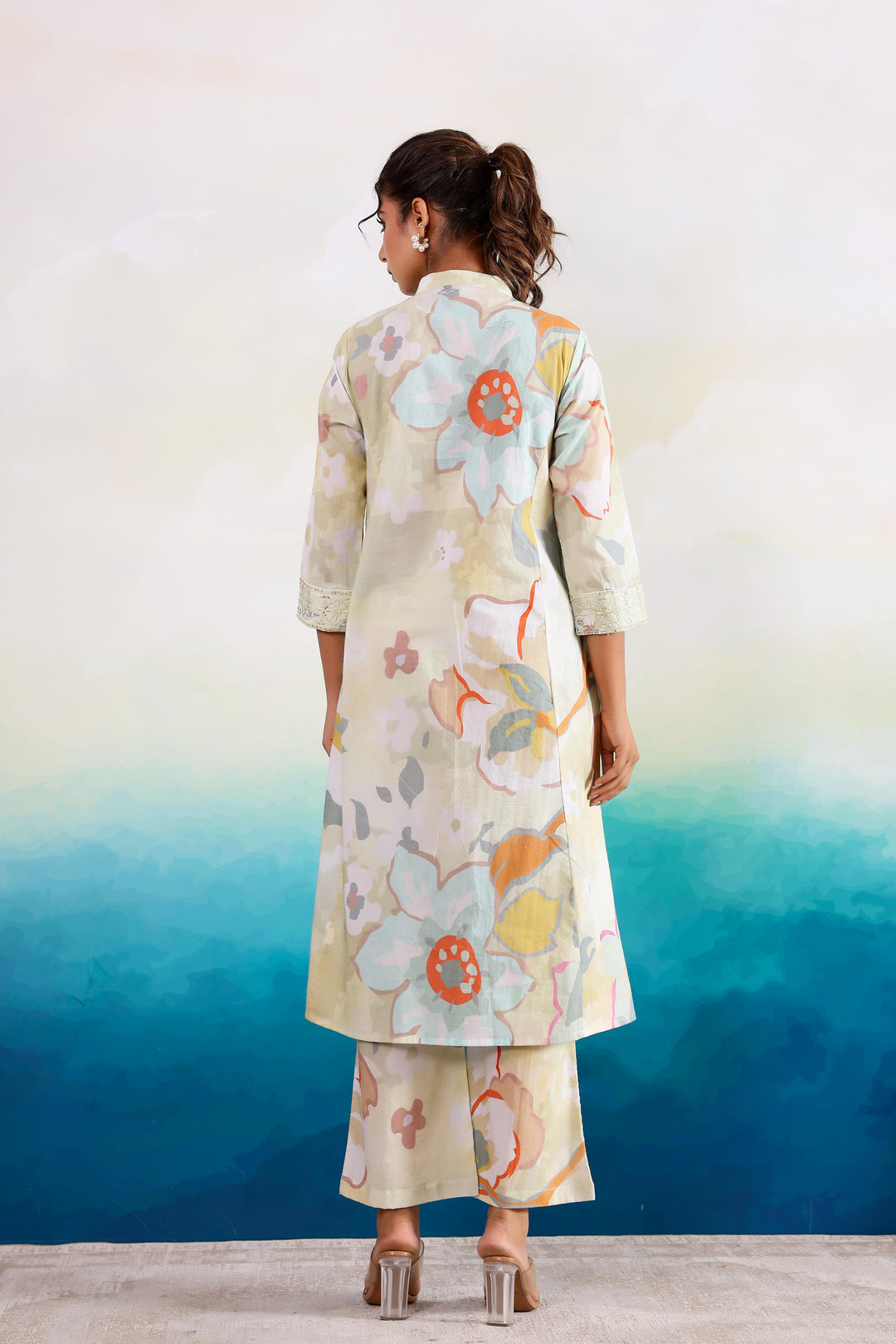 Soft Sage Floral Co-ord Set with Pants