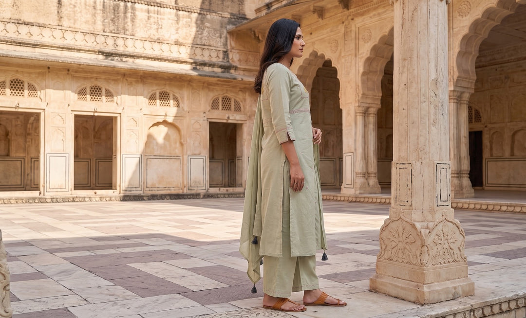 Sagebloom Artisan Cotton Kurta Set