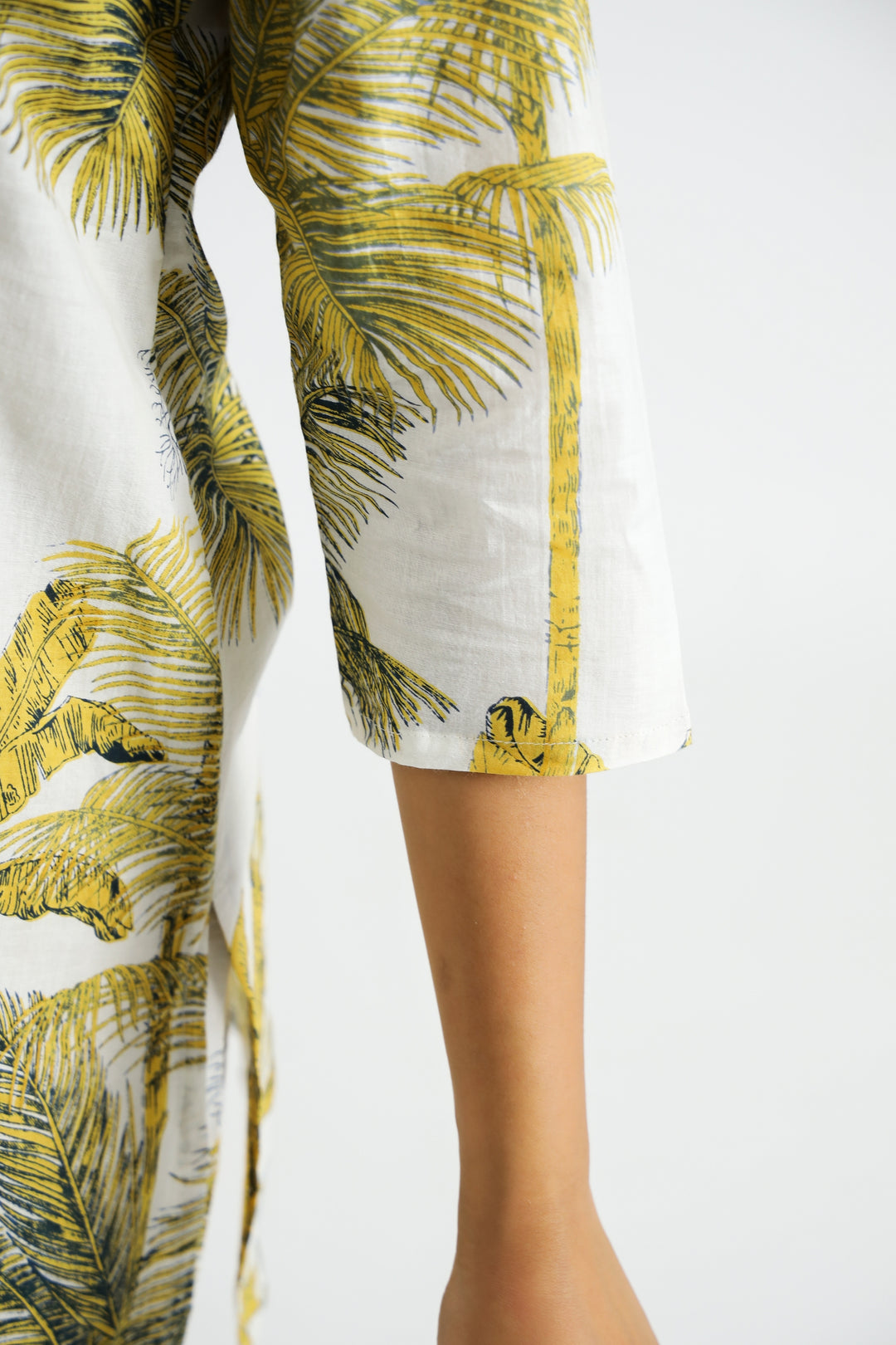 Yellow Palm Organic Printed Pure Cotton Loungewear Set