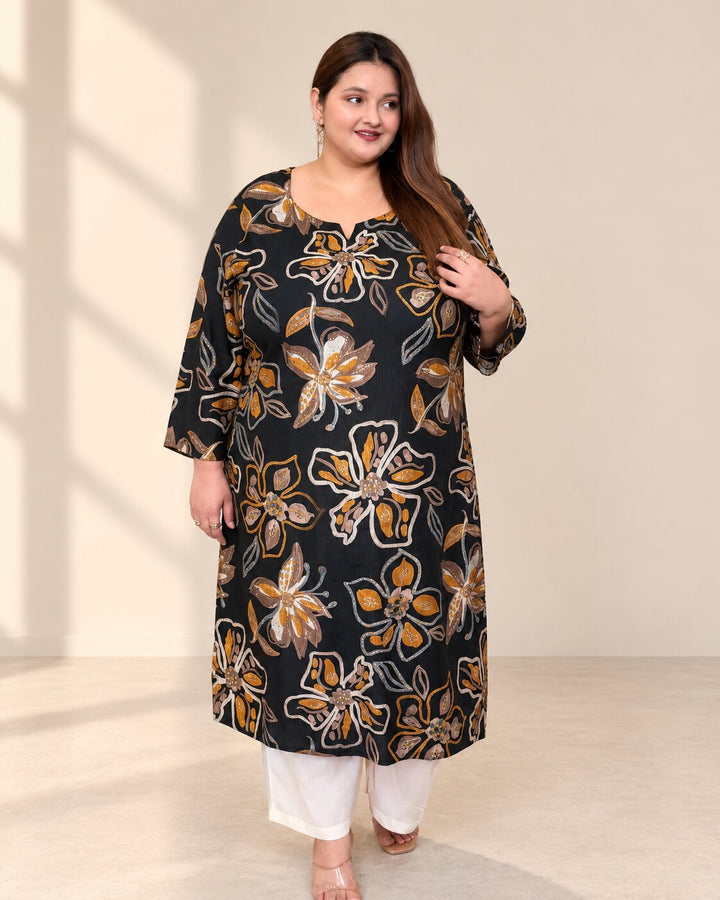 Sona Floral Noir Kurti