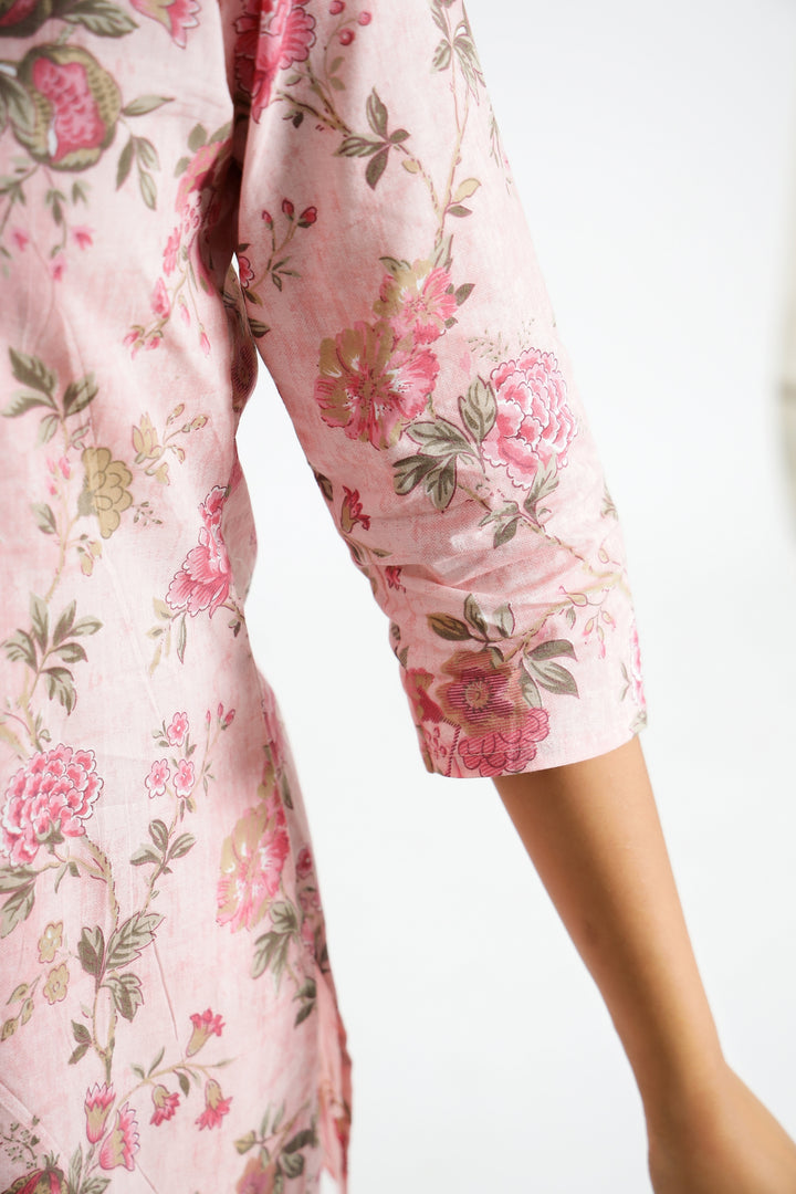 FLAVIA Women's  Organic Printed Pure Cotton Pyjama Top Night Suit Set-P1