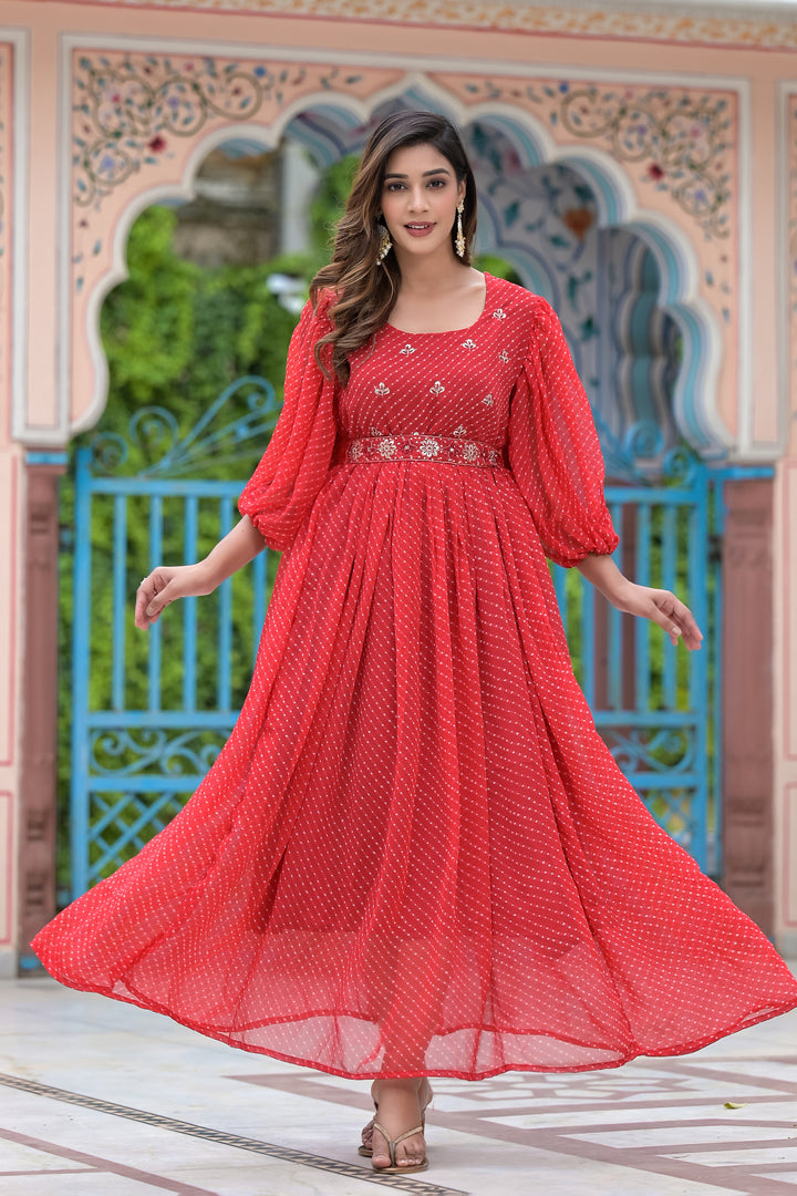 Traditional Motra Style Anarkali kurta set