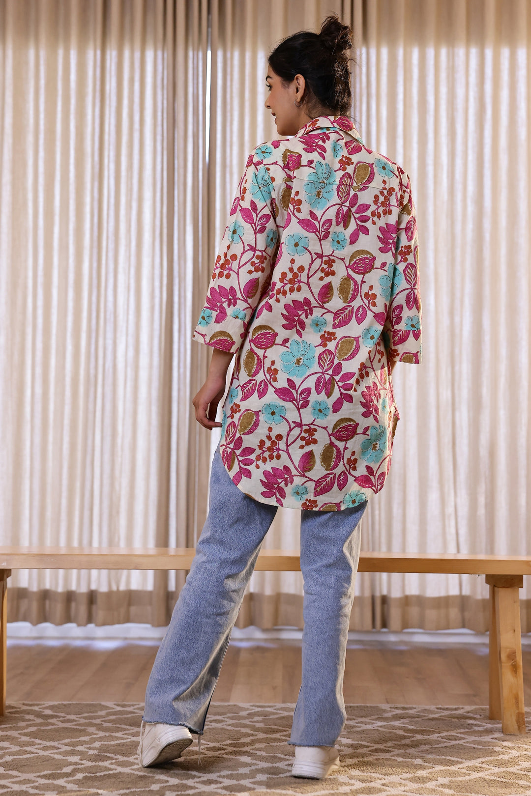 Women's Colorful Floral Shirt - Fun & Fresh