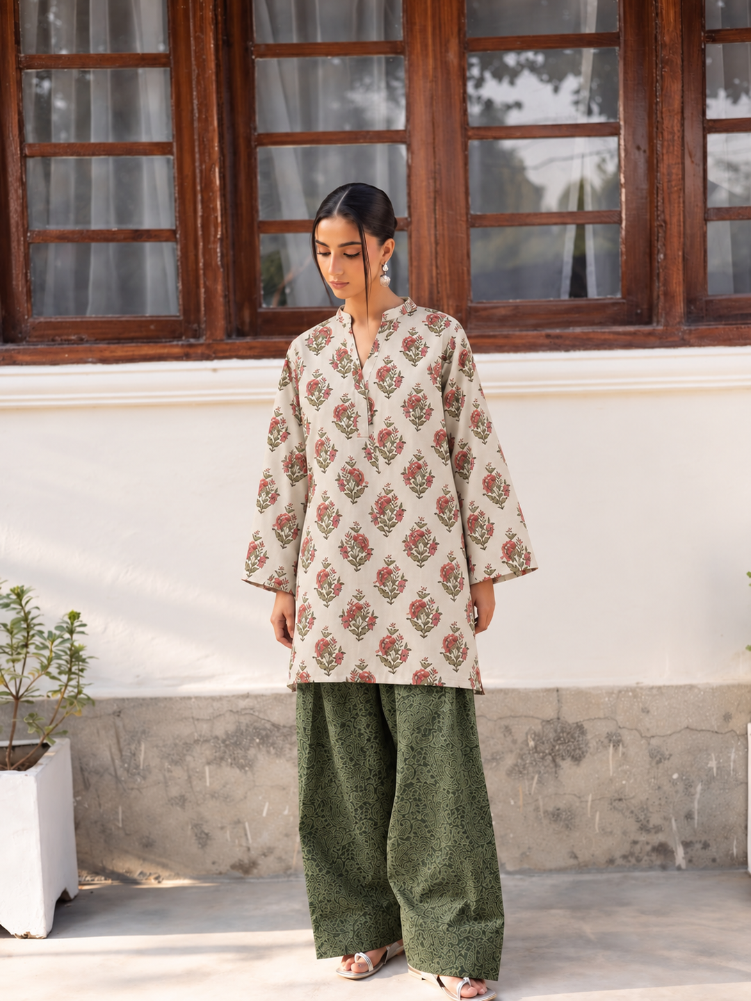 Olive Garden Farsi Salwar front view