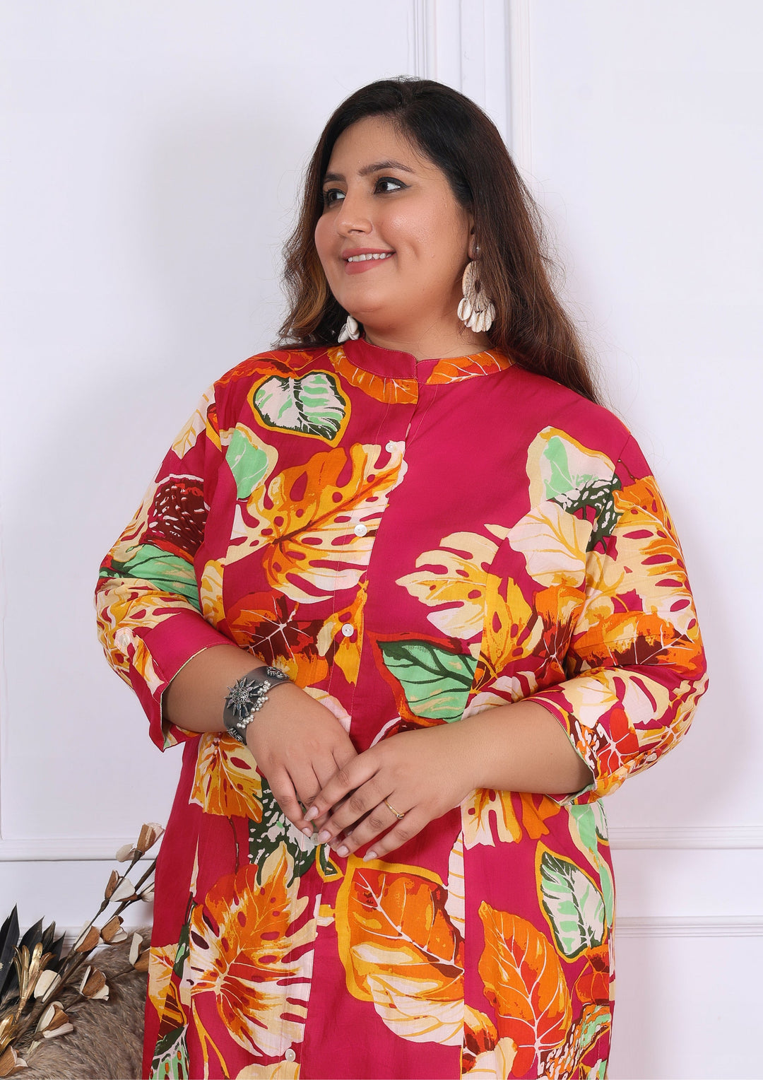 Women Printed Cotton A-line Kurta (B02-Multicolor)