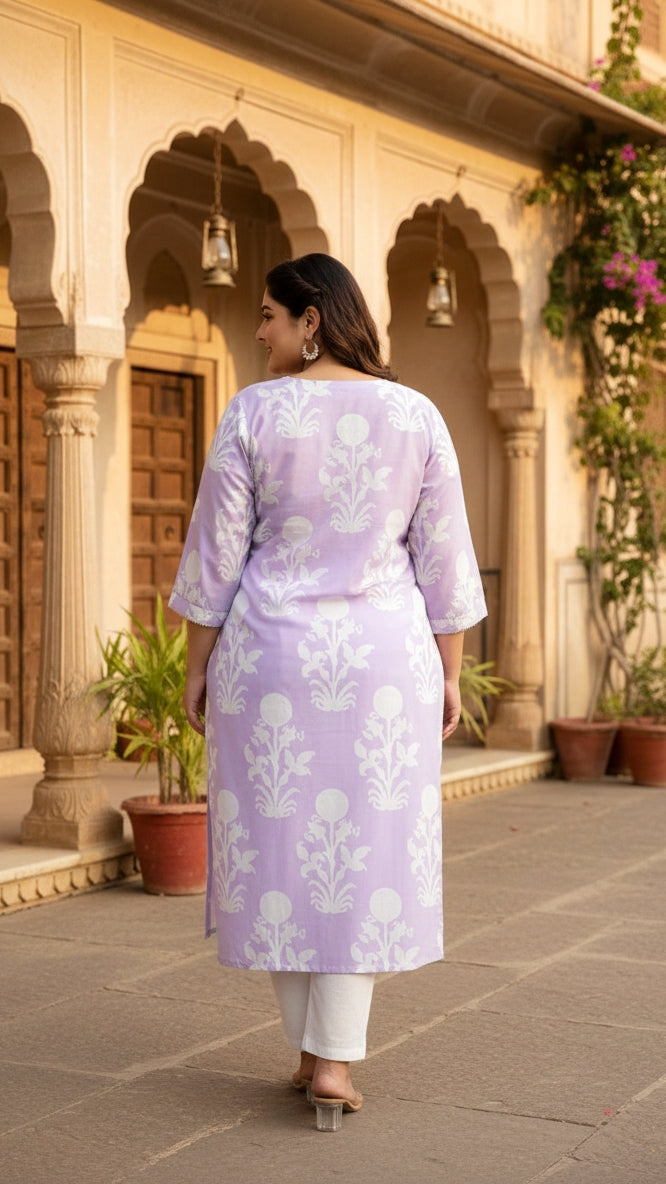 Plus Size Printed Kurta