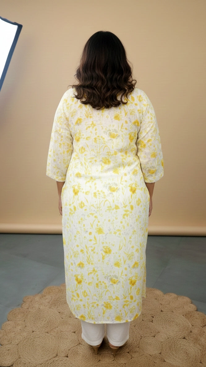 Plus Size Printed Kurta
