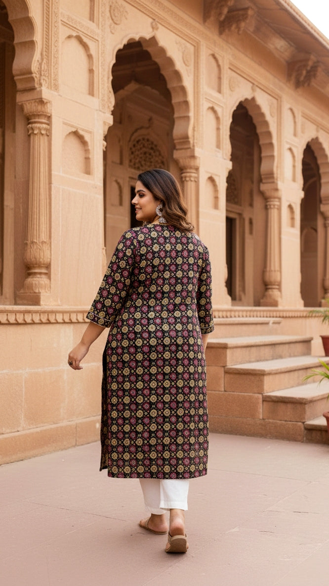 Plus Size Printed Kurta