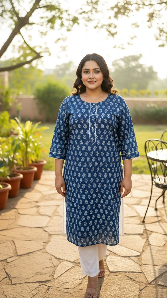 Plus Size Printed Kurta