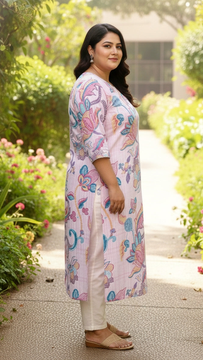 Plus Size Printed Kurta