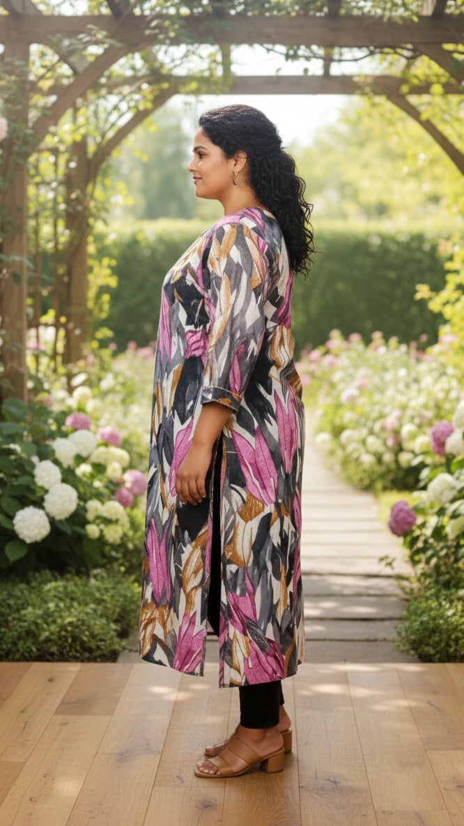 Plus Size Printed Kurta