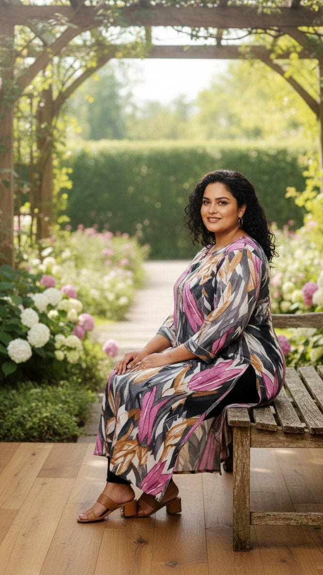 Plus Size Printed Kurta