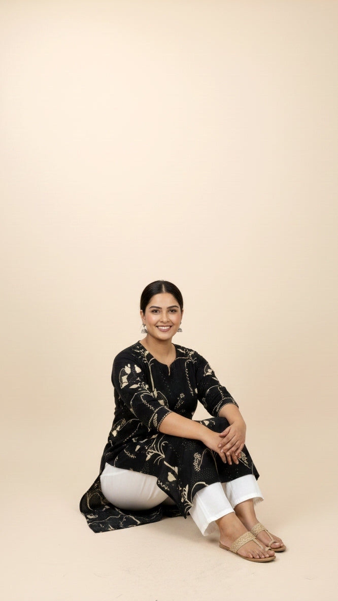 Plus Size Printed Kurta
