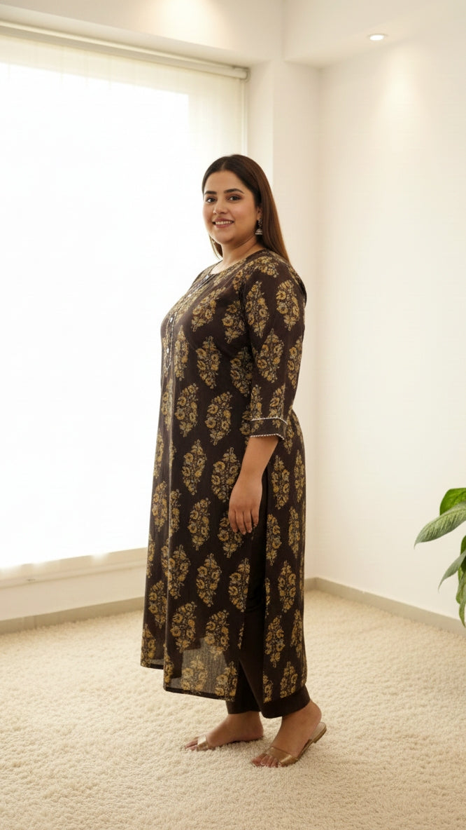 Plus Size Printed Kurta