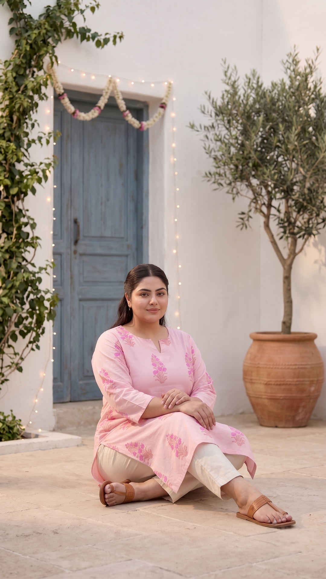 Pari Pink Booti Kurti