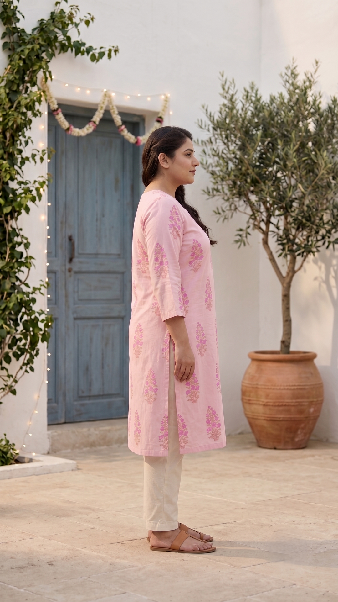 Pari Pink Booti Kurti