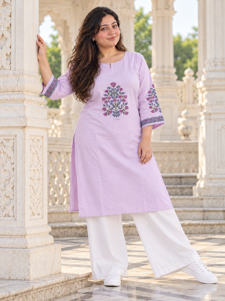 Lavender Tree of Life Utsav Kurta