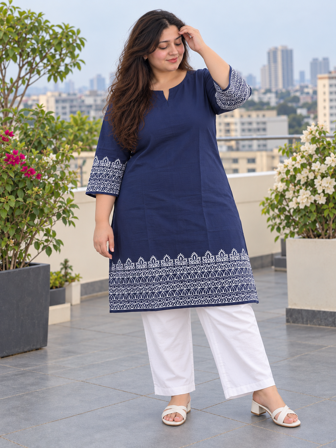 Navy Blue Festive Kurta