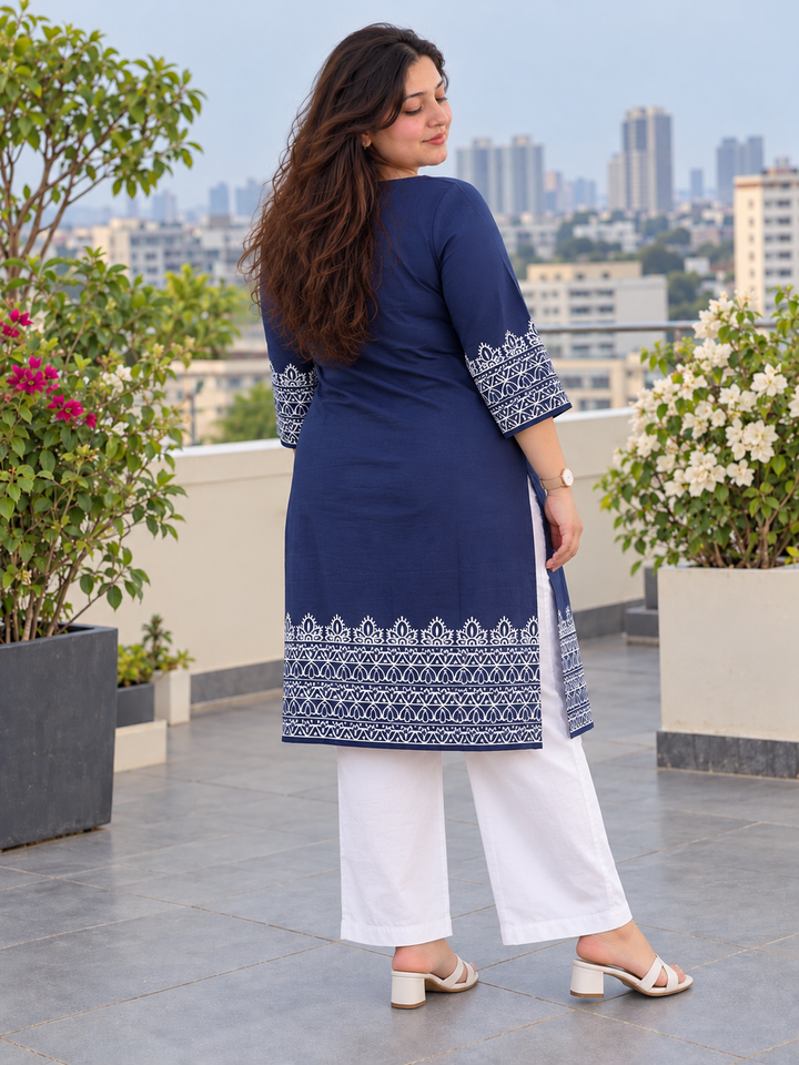 Navy Blue Festive Kurta
