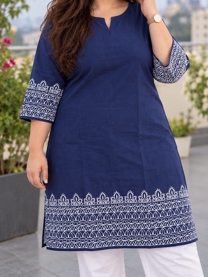 Navy Blue Festive Kurta