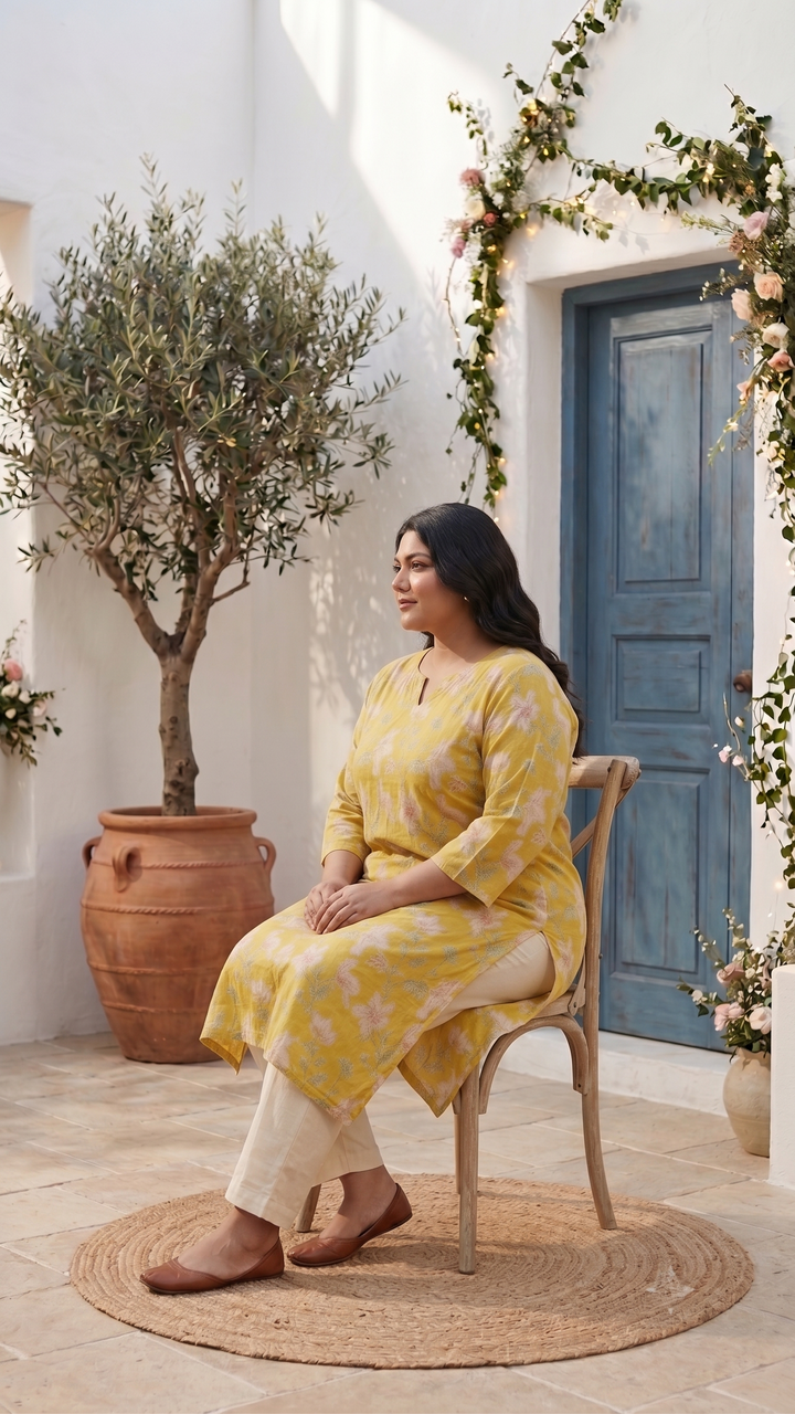 Champa Magnolia Kurti
