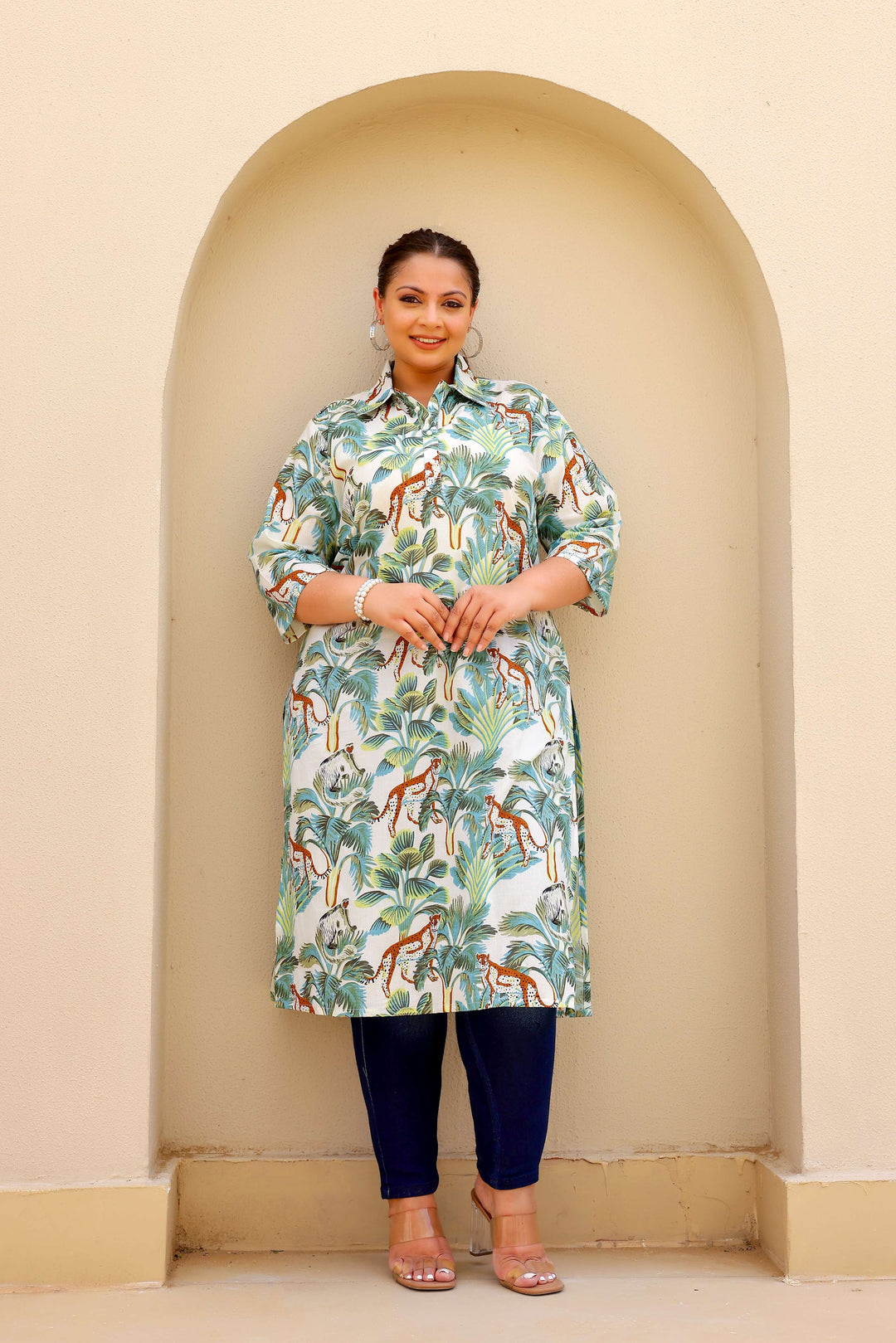 Jungle Safari Plus Size Kurti – Exotic, Chic & Effortlessly Stylish