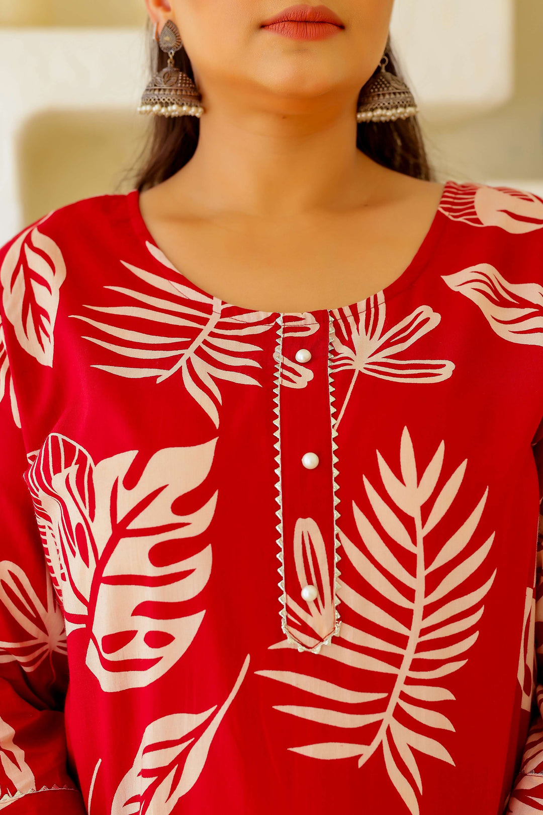 Women's Plus Size Cotton Kurti with 3/4 Sleeves – Elegant & Comfortable