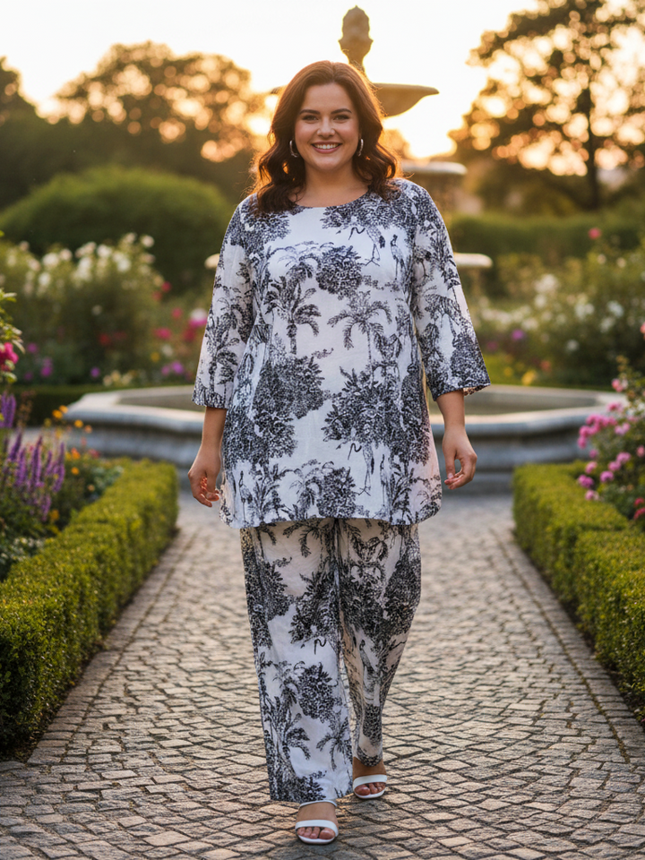 Elegant Plus Size Cotton Co-ord Set – Comfortable and Trendy Look