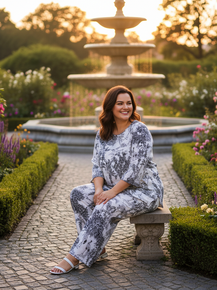 Elegant Plus Size Cotton Co-ord Set – Comfortable and Trendy Look