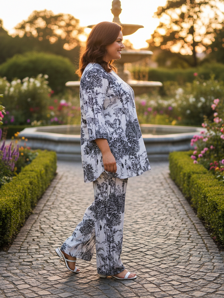 Elegant Plus Size Cotton Co-ord Set – Comfortable and Trendy Look