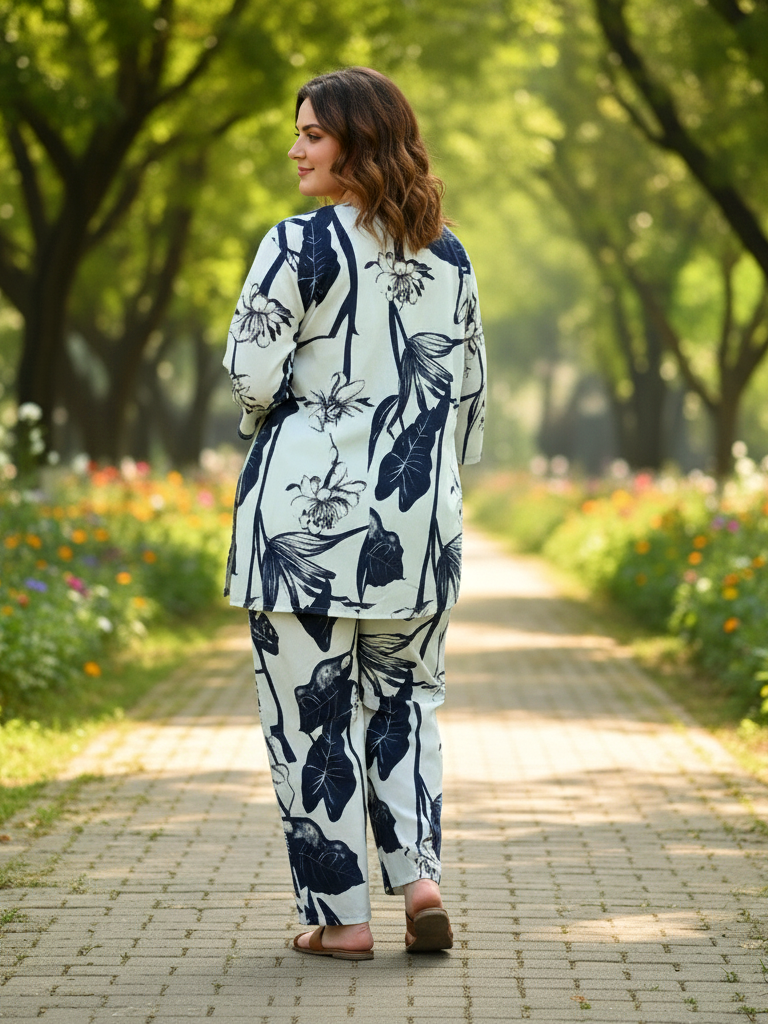 Soft Cotton Plus Size Co-ord Set – Flattering Fit for Every Curve