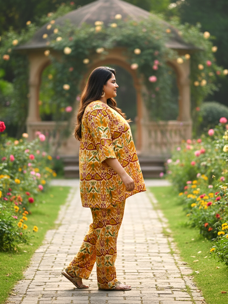 Trendy Plus Size Cotton Co-ord Set – Versatile Outfit for All Occasions