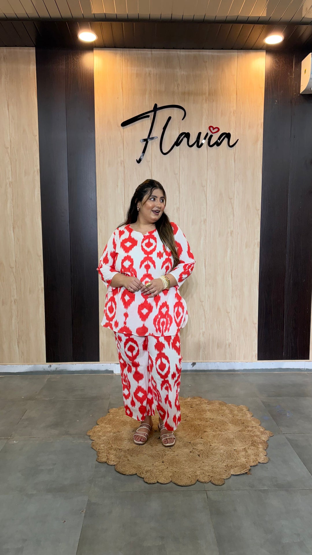 Designer Plus Size Cotton Co-ord Set – Chic and Comfortable Style
