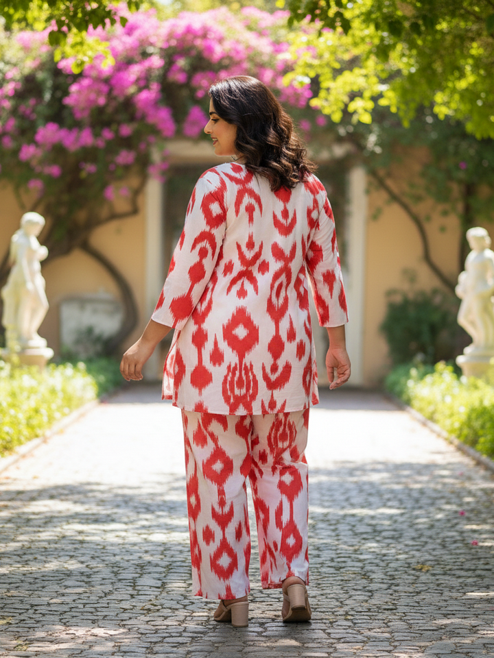 Designer Plus Size Cotton Co-ord Set – Chic and Comfortable Style