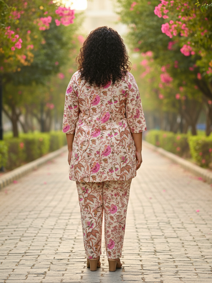 Breathable Cotton Plus Size Co-ord Set – Perfect Everyday Wear