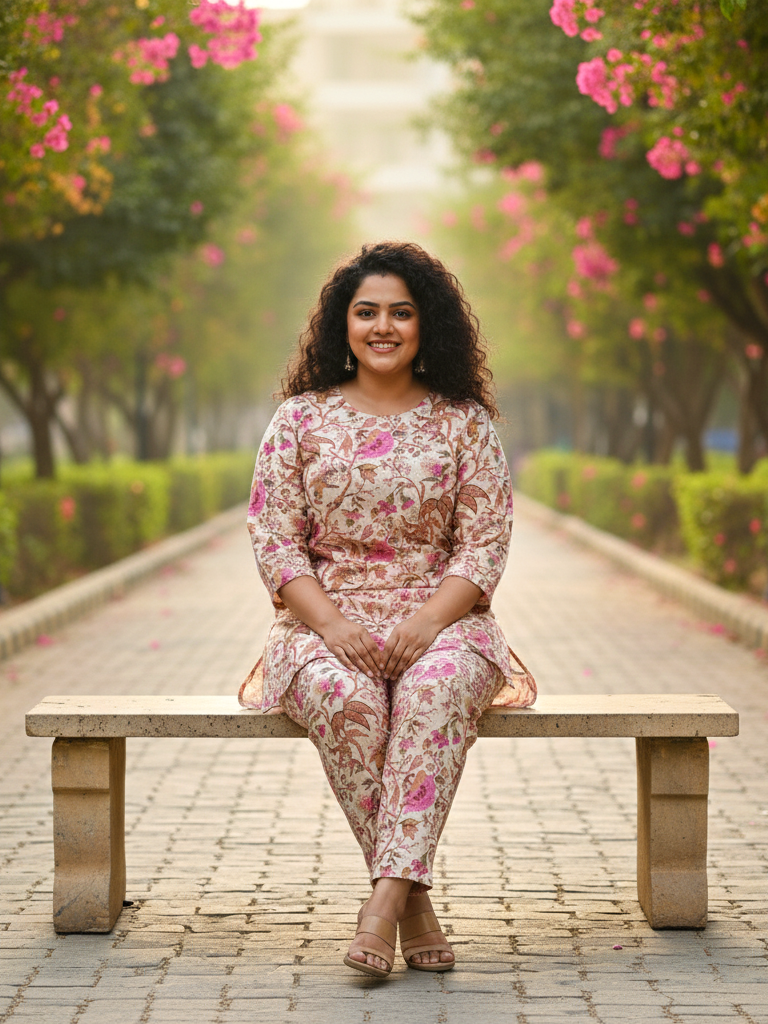 Breathable Cotton Plus Size Co-ord Set – Perfect Everyday Wear