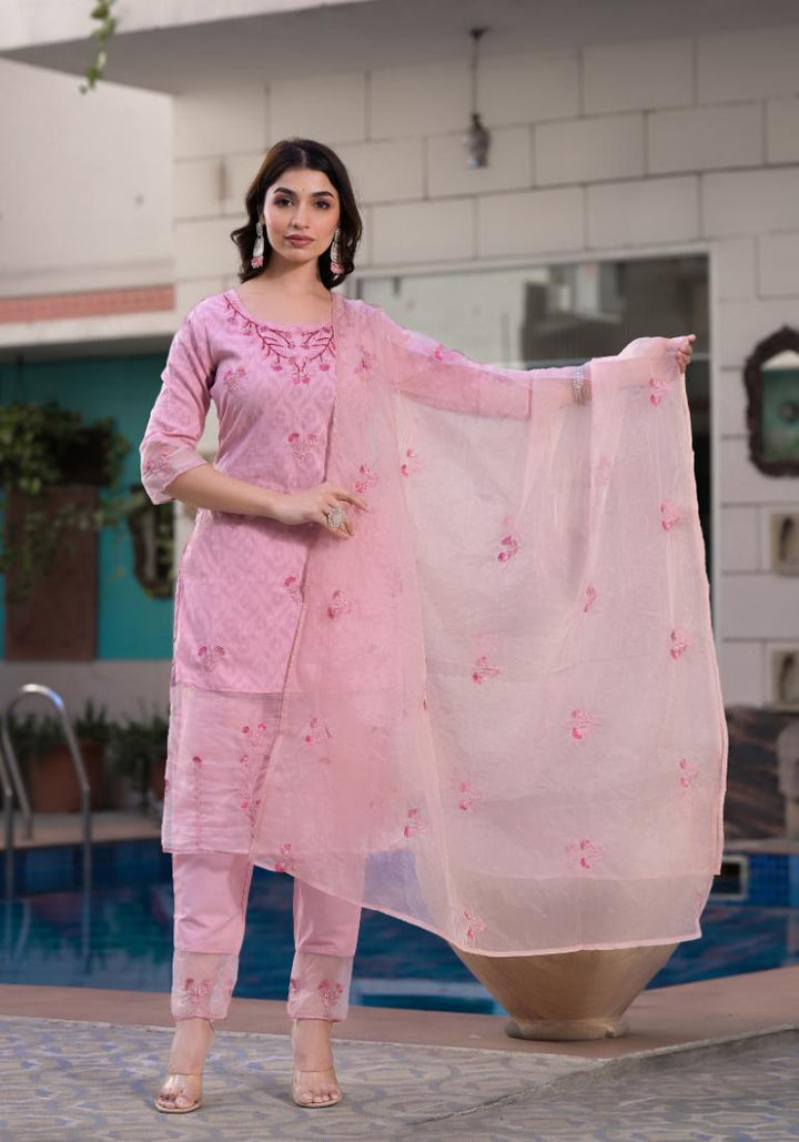 Cotton Dobby Kurta Pant Set