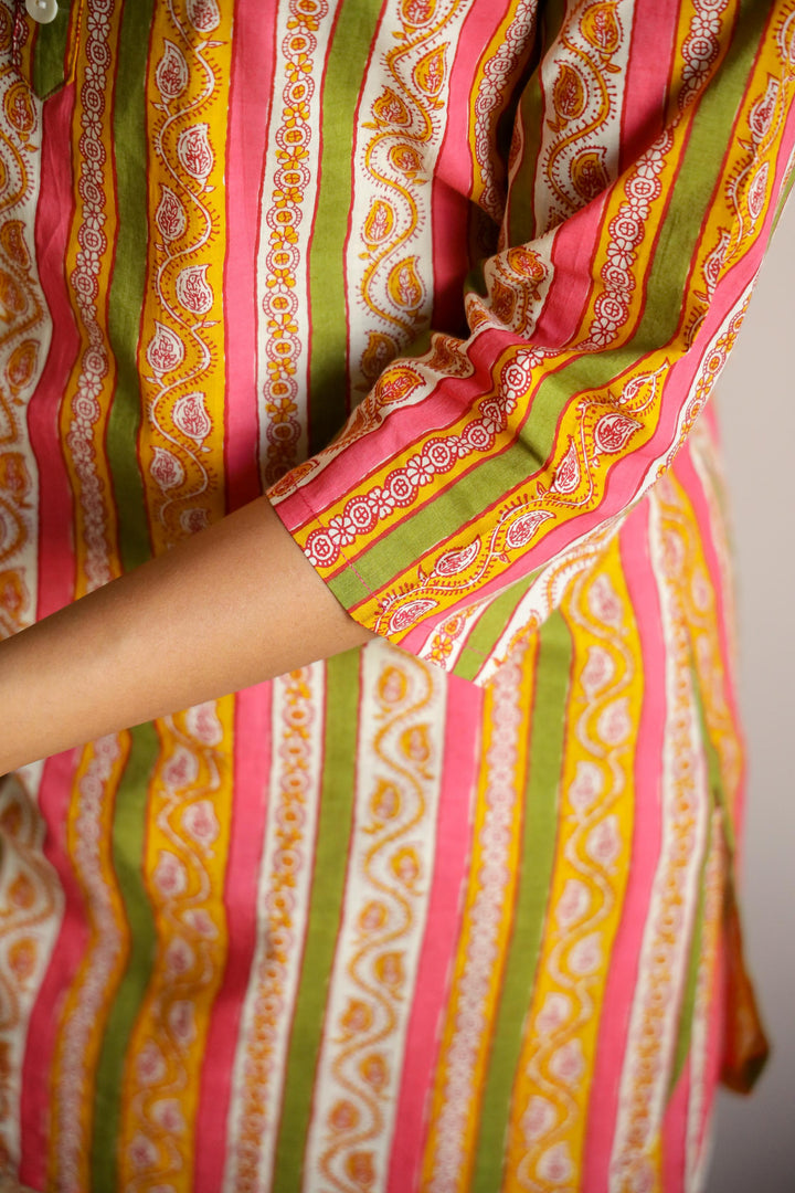 Cotton Printed Cord Suit | Co-Ord Set | Shop stylish women's clothing online at Label Flavia |