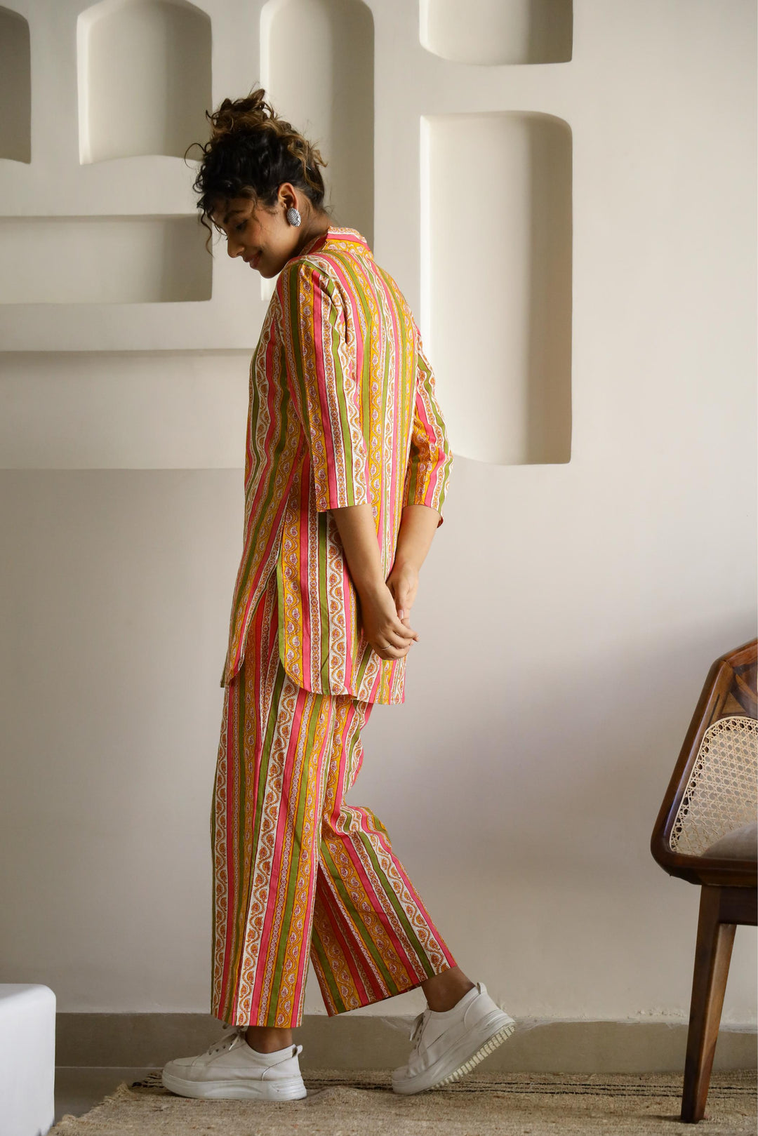 Cotton Printed Cord Suit | Co-Ord Set | Shop stylish women's clothing online at Label Flavia |