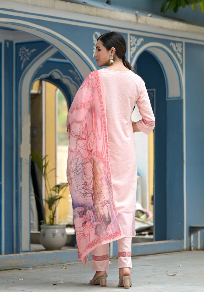 Cotton Dobby Kurta Pant Set | | Shop stylish women's clothing online at Label Flavia |