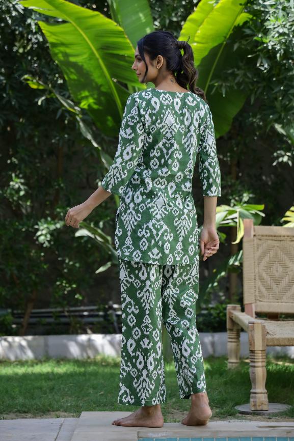 Cotton Printed Cord Suit | Co-Ord Set | Shop stylish women's clothing online at Label Flavia |