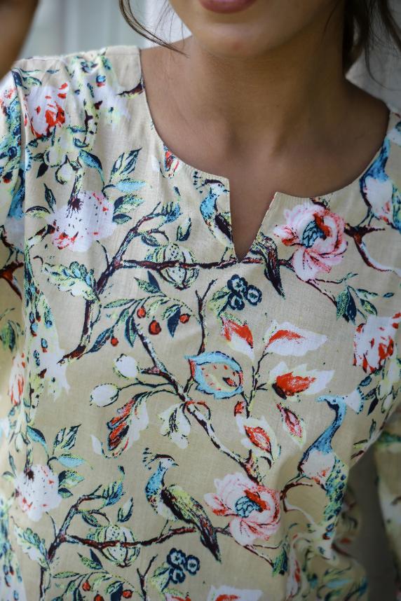 Cotton Printed Cord Suit | Co-Ord Set | Shop stylish women's clothing online at Label Flavia |