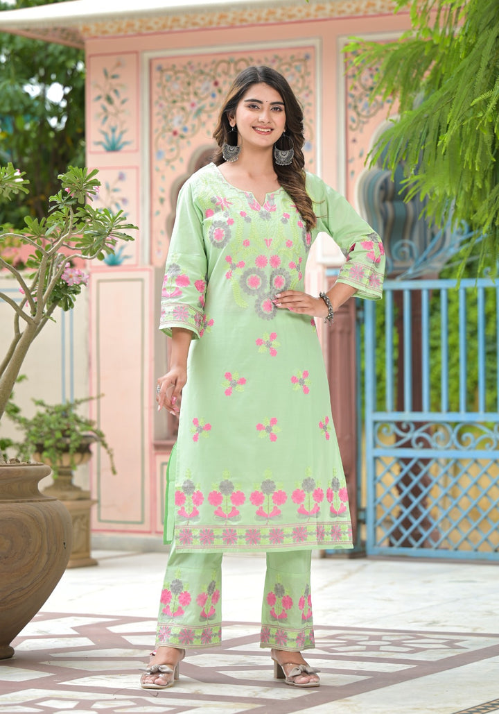 Cotton Dobby Kurta Pant Set