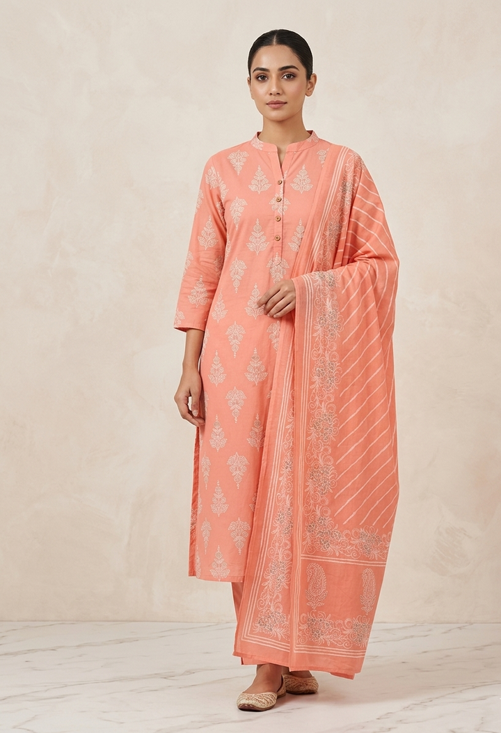 Pushpanjali Cotton Suit Set